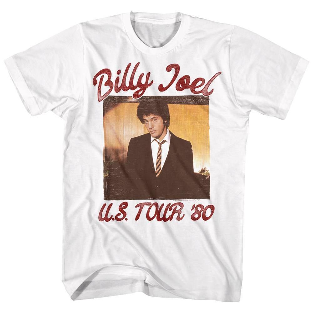 Billy Joel 81 Tour White Adult T Shirt